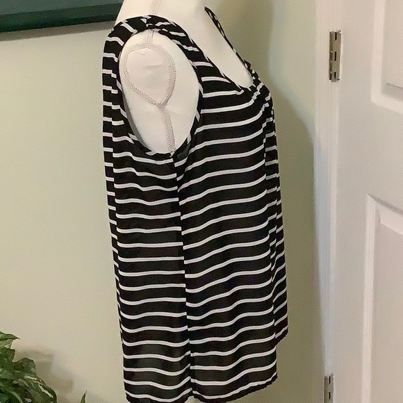 🦋A.N.A size Large sleeveless sheer scoop neck top - Picture 3 of 8